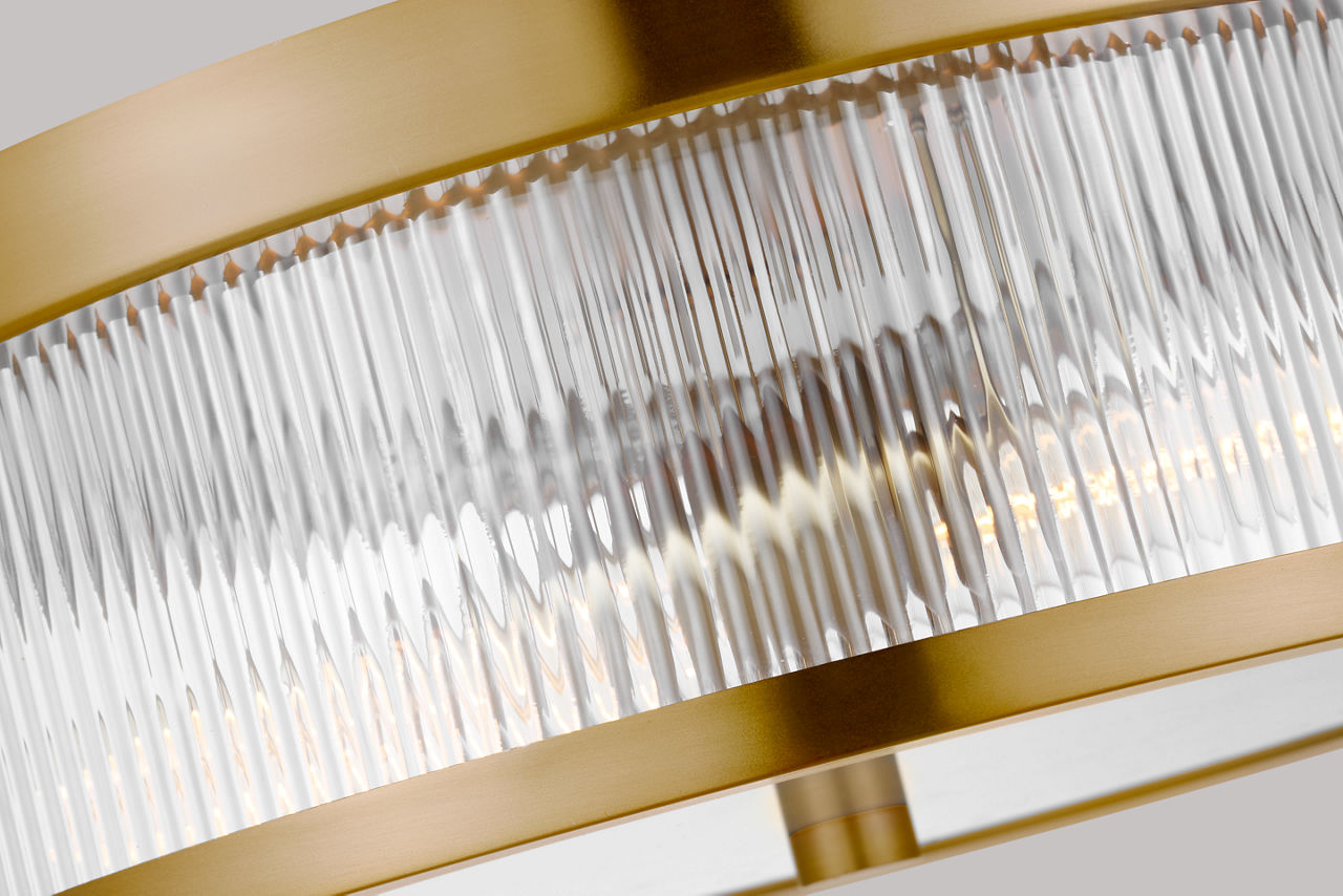 Geneva Medium Flush Mount | Burnished Brass