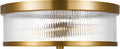 Geneva Medium Flush Mount | Burnished Brass