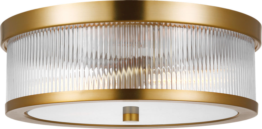 Geneva Medium Flush Mount | Burnished Brass