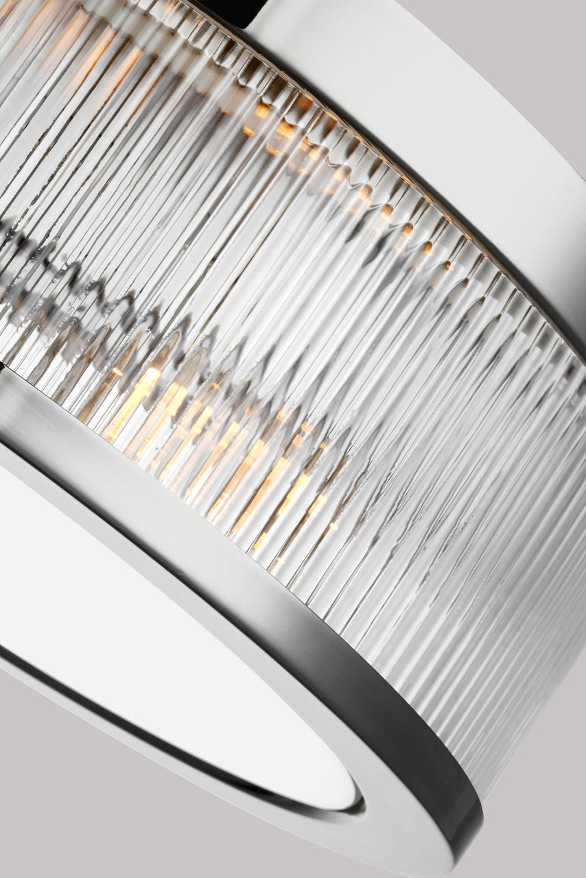 Geneva Medium Flush Mount | Polished Nickel