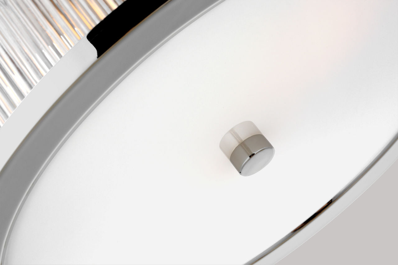 Geneva Medium Flush Mount | Polished Nickel