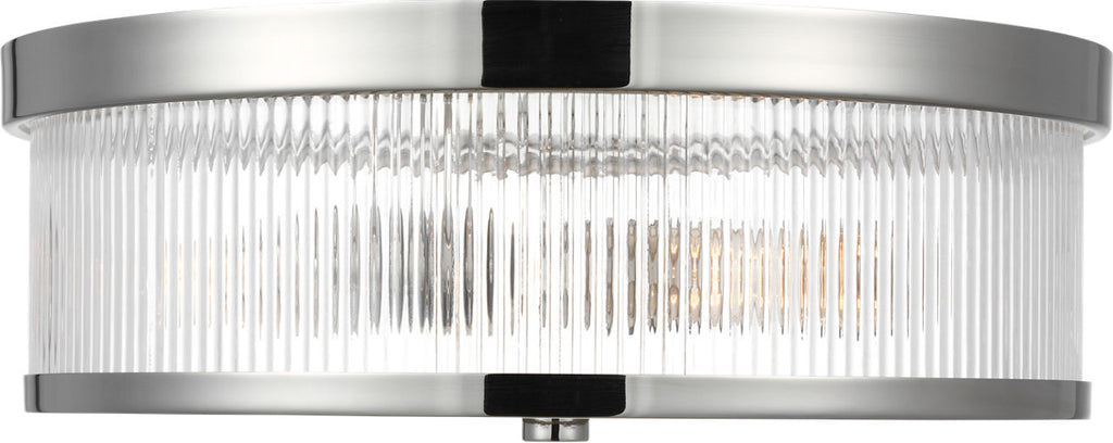 Geneva Medium Flush Mount | Polished Nickel