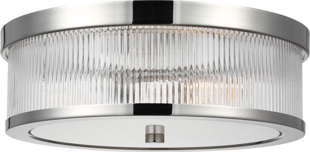 Geneva Medium Flush Mount | Polished Nickel
