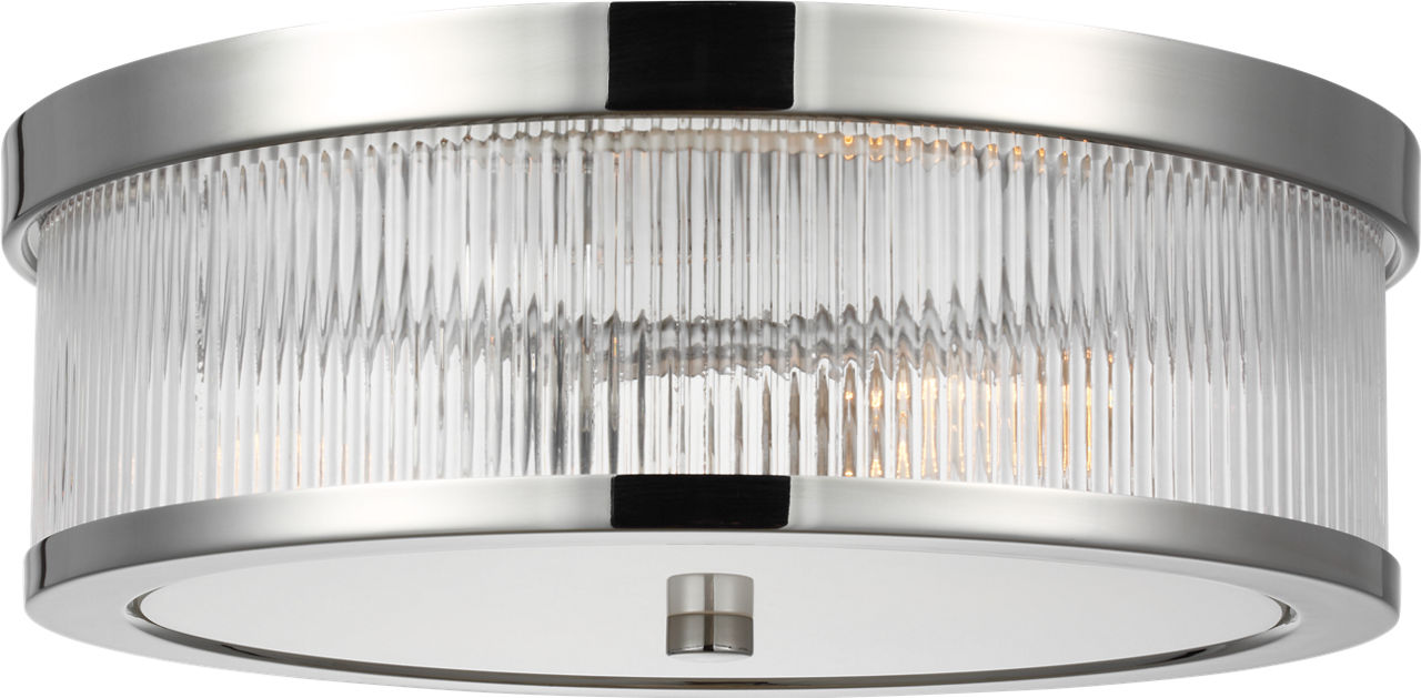 Geneva Medium Flush Mount | Polished Nickel