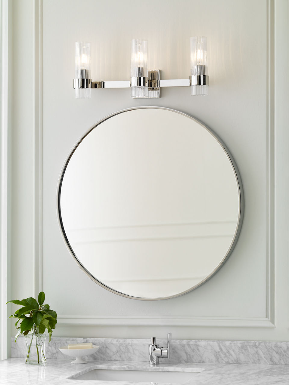 Geneva 3 - Light Vanity | Polished Nickel