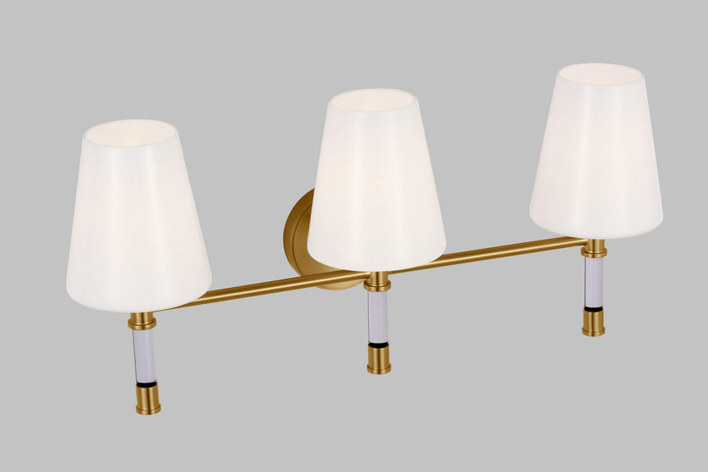 Hanover 3 - Light Vanity Burnished Brass