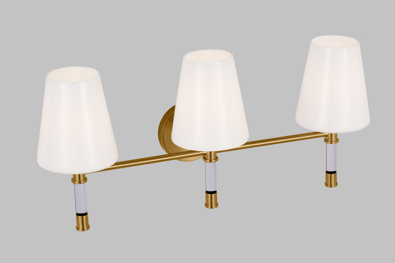 Hanover 3 - Light Vanity Burnished Brass