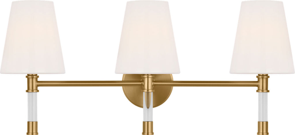 Hanover 3 - Light Vanity Burnished Brass