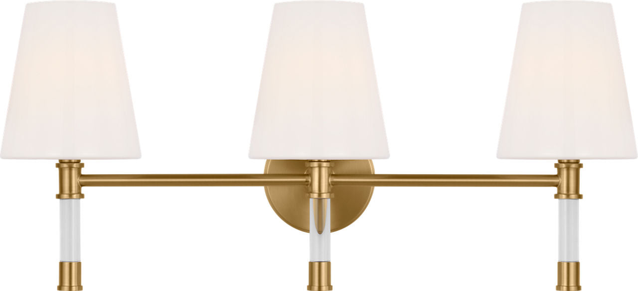 Hanover 3 - Light Vanity Burnished Brass