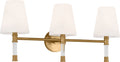 Hanover 3 - Light Vanity Burnished Brass