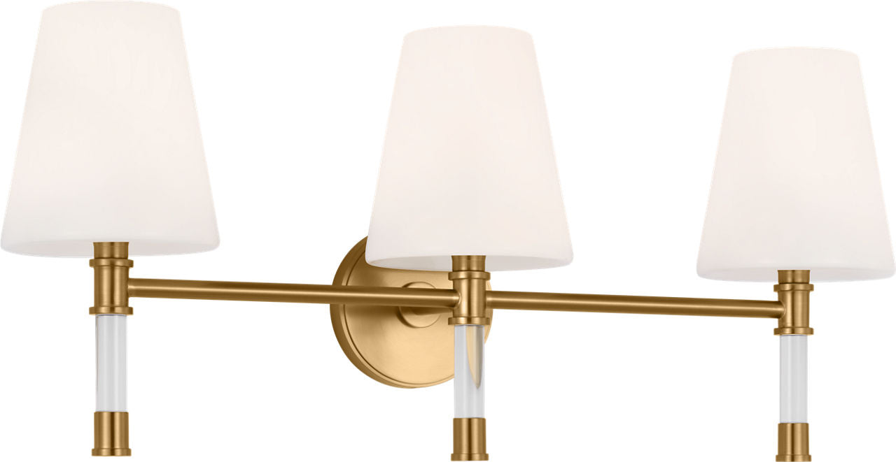 Hanover 3 - Light Vanity Burnished Brass