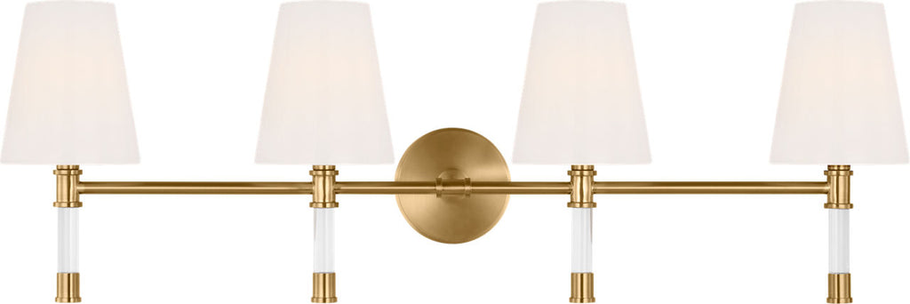 Hanover 4 - Light Vanity Burnished Brass