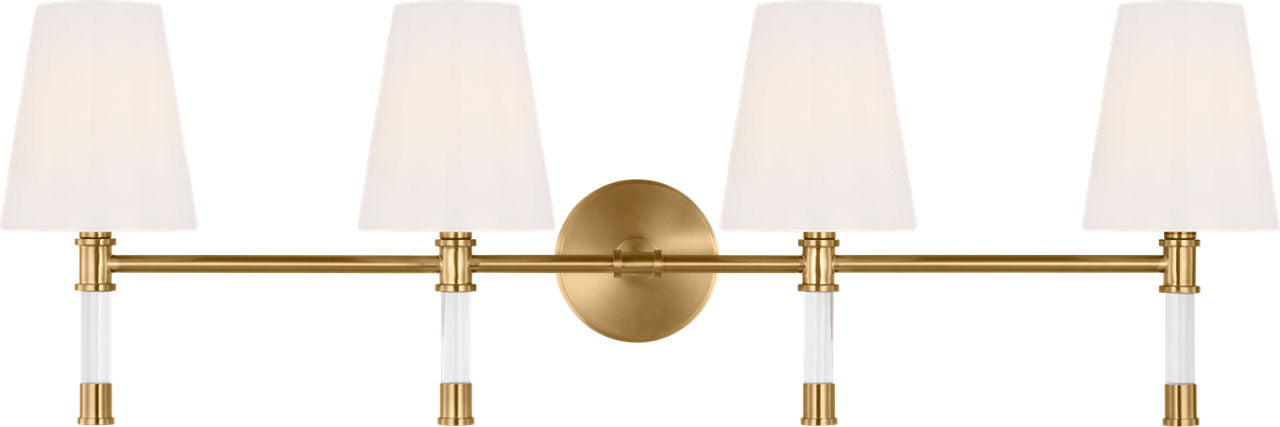 Hanover 4 - Light Vanity Burnished Brass