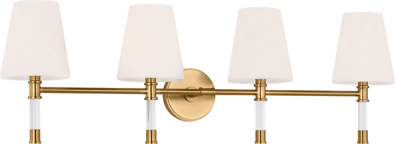 Hanover 4 - Light Vanity Burnished Brass