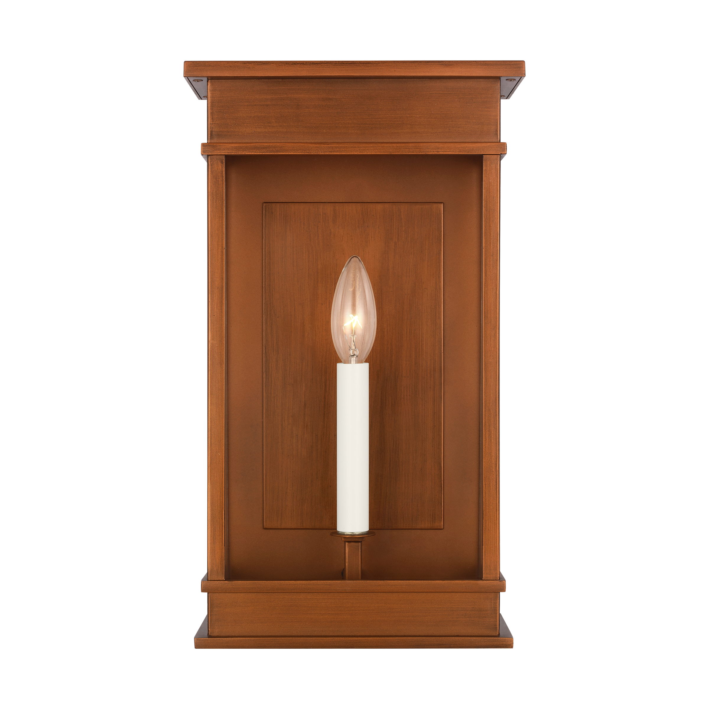 Cupertino Medium Wall Lantern Natural Copper