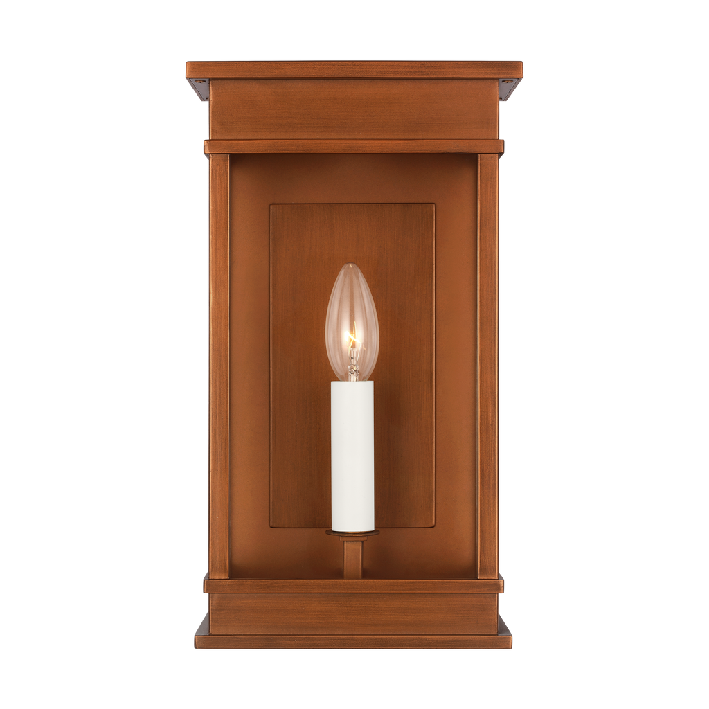 Cupertino Small Wall Lantern Natural Copper