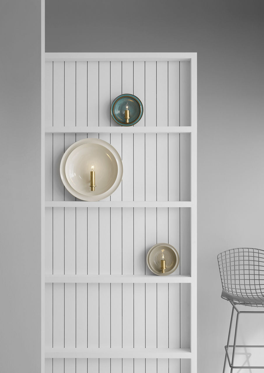 Leeds Small Round Sconce | Shellish Gray