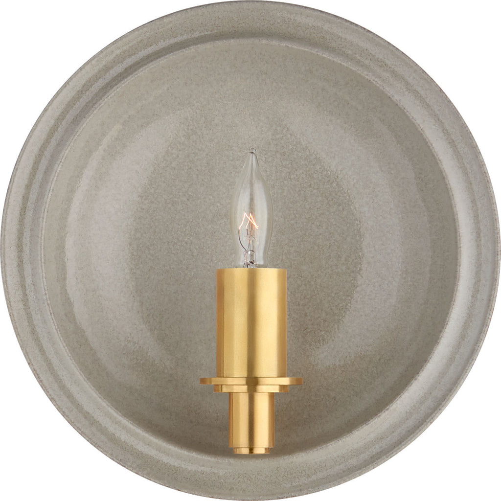 Leeds Small Round Sconce | Shellish Gray