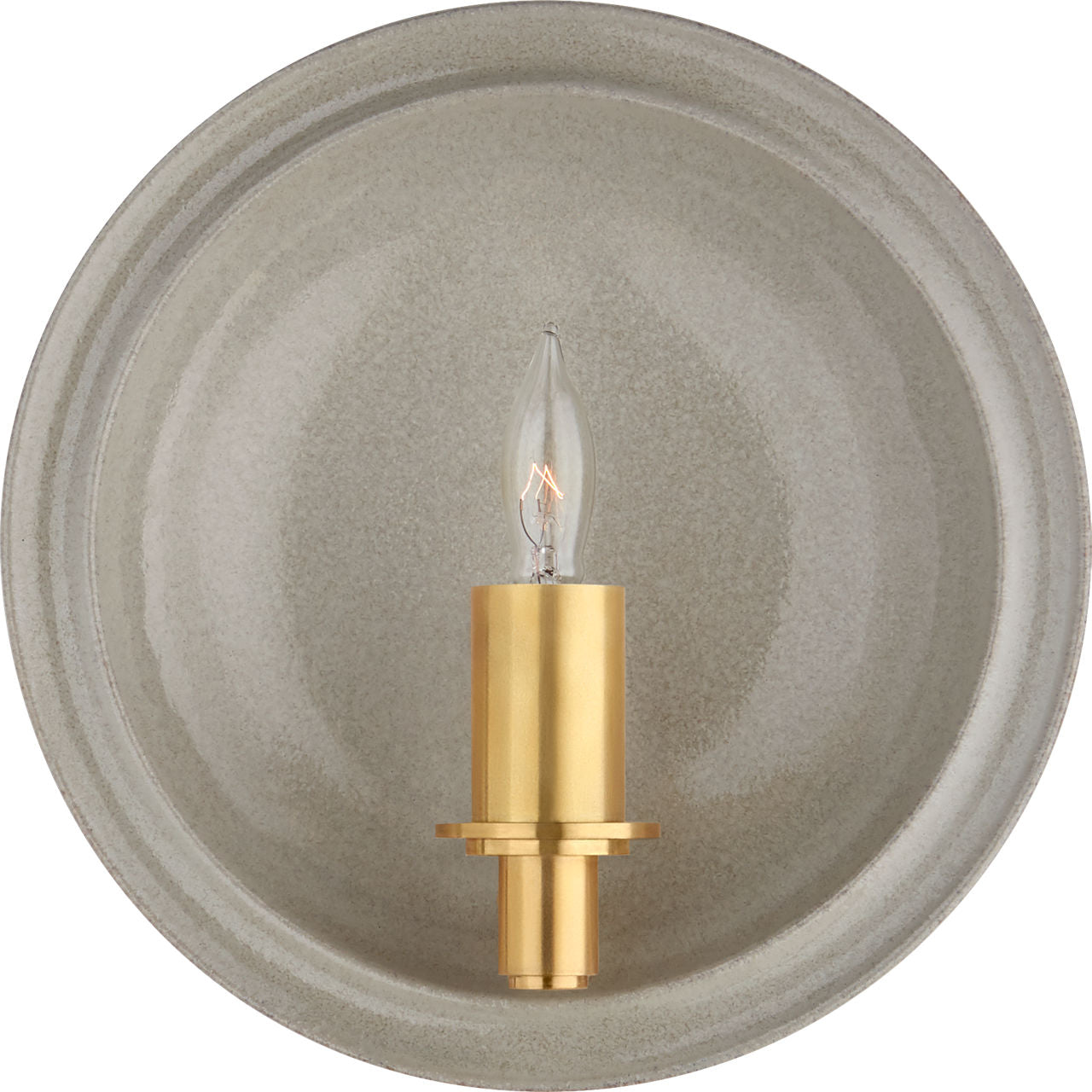 Leeds Small Round Sconce | Shellish Gray