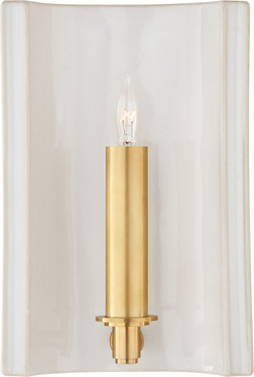 Leeds Small Rectangle Sconce | Ivory