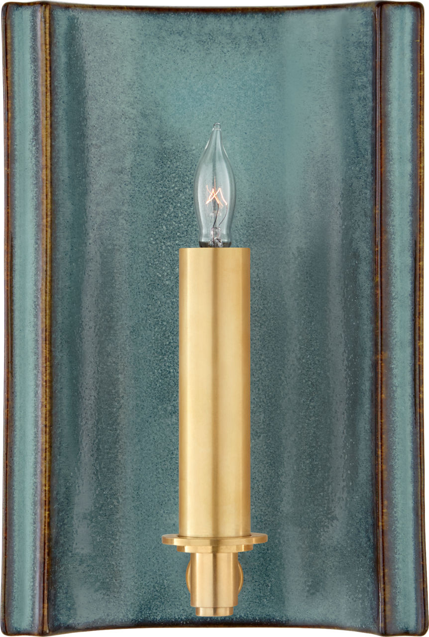 Leeds Small Rectangle Sconce | Oslo Blue