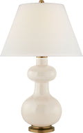 Chambers Medium Table Lamp | Ivory | Linen Shade