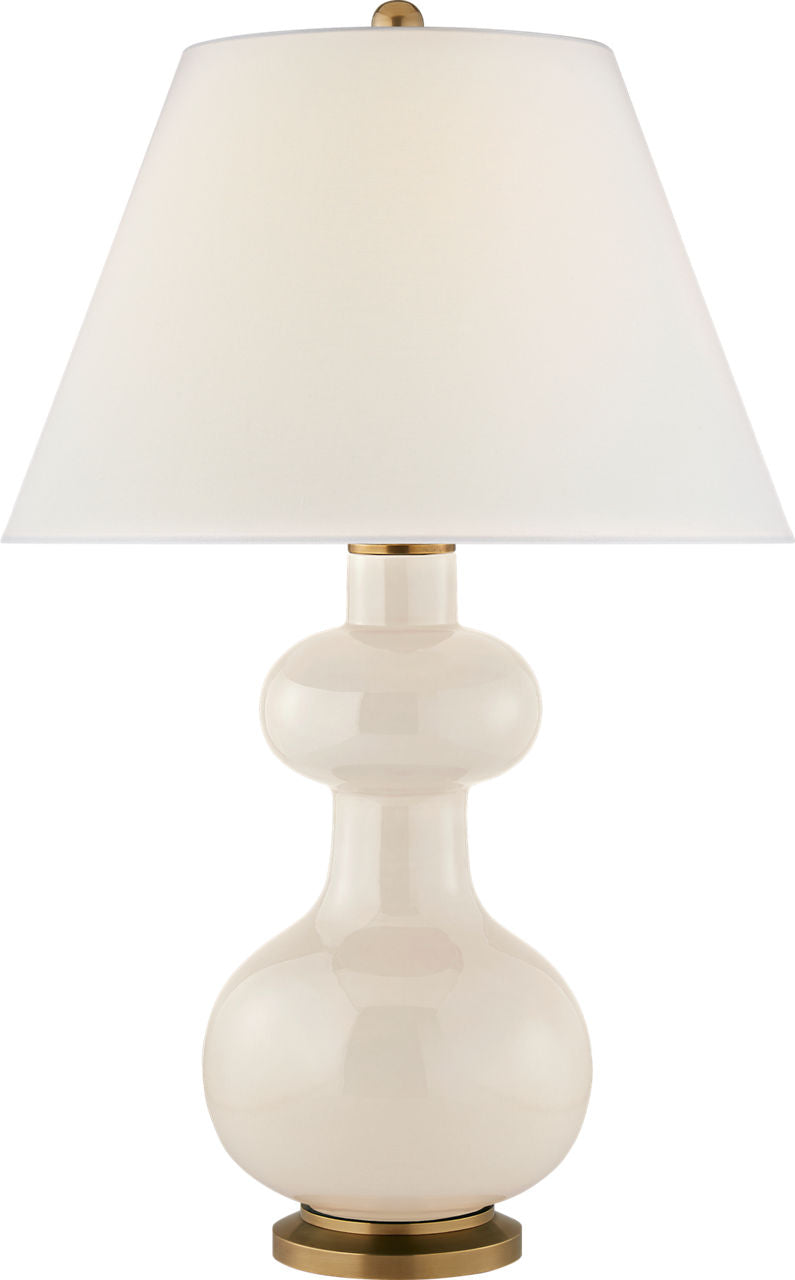 Chambers Medium Table Lamp | Ivory | Linen Shade