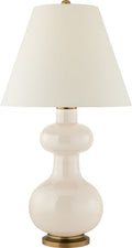 Chambers Medium Table Lamp | Ivory | Natural Percale Shade