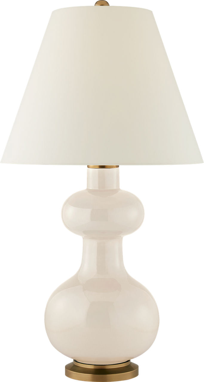 Chambers Medium Table Lamp | Ivory | Natural Percale Shade