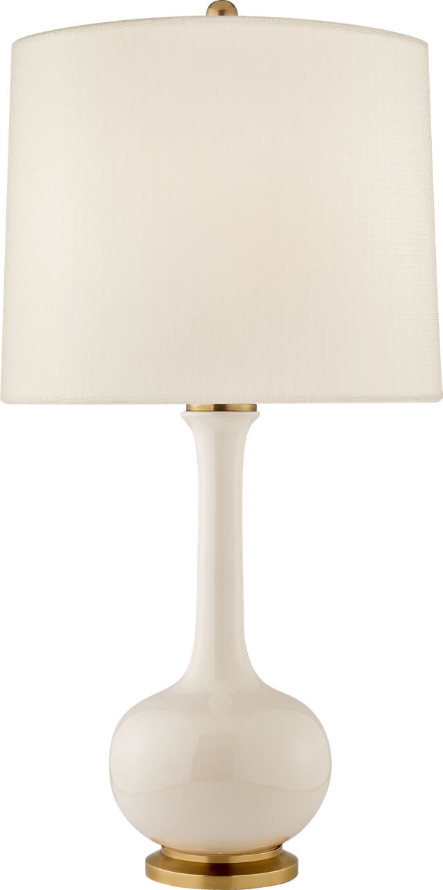 Coy Medium Table Lamp | Ivory | Linen Shade