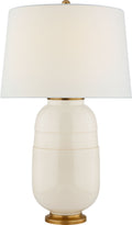 Newcomb Medium Table Lamp | Ivory | Linen Shade