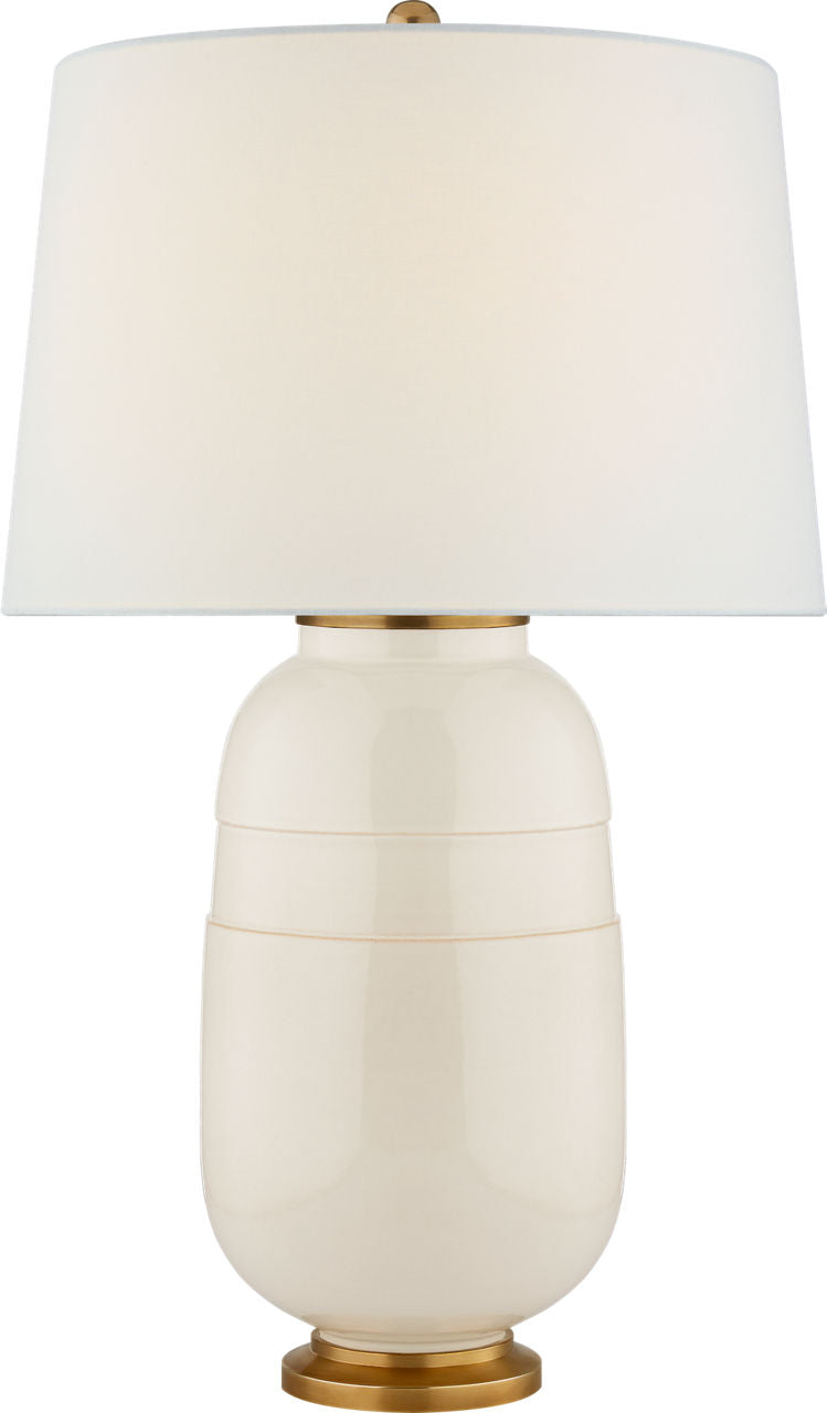 Newcomb Medium Table Lamp | Ivory | Linen Shade