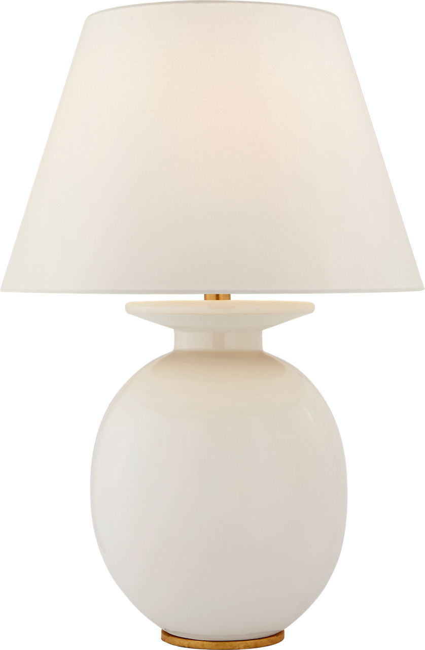 Hans Medium Table Lamp | Ivory | Linen Shade