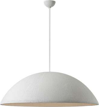 Utopia 48" Sculpted Pendant | Plaster White | White Glass