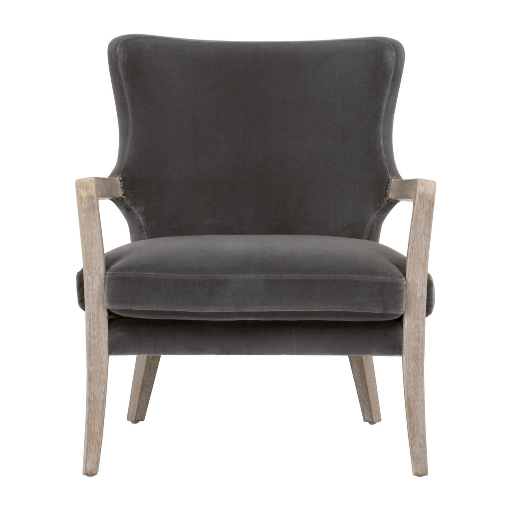 Calvin Club Chair | Dark Dove Velvet