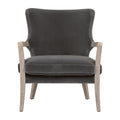 Calvin Club Chair | Dark Dove Velvet