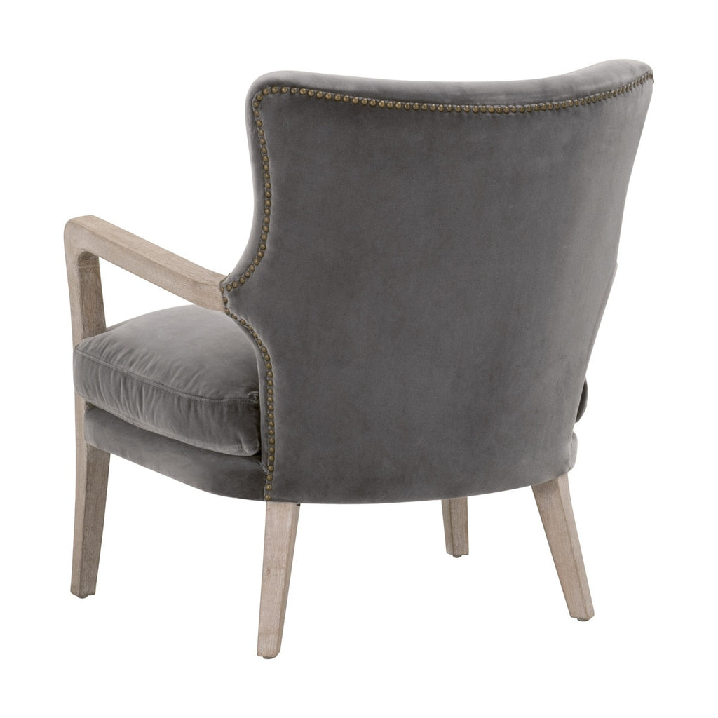 Calvin Club Chair | Dark Dove Velvet