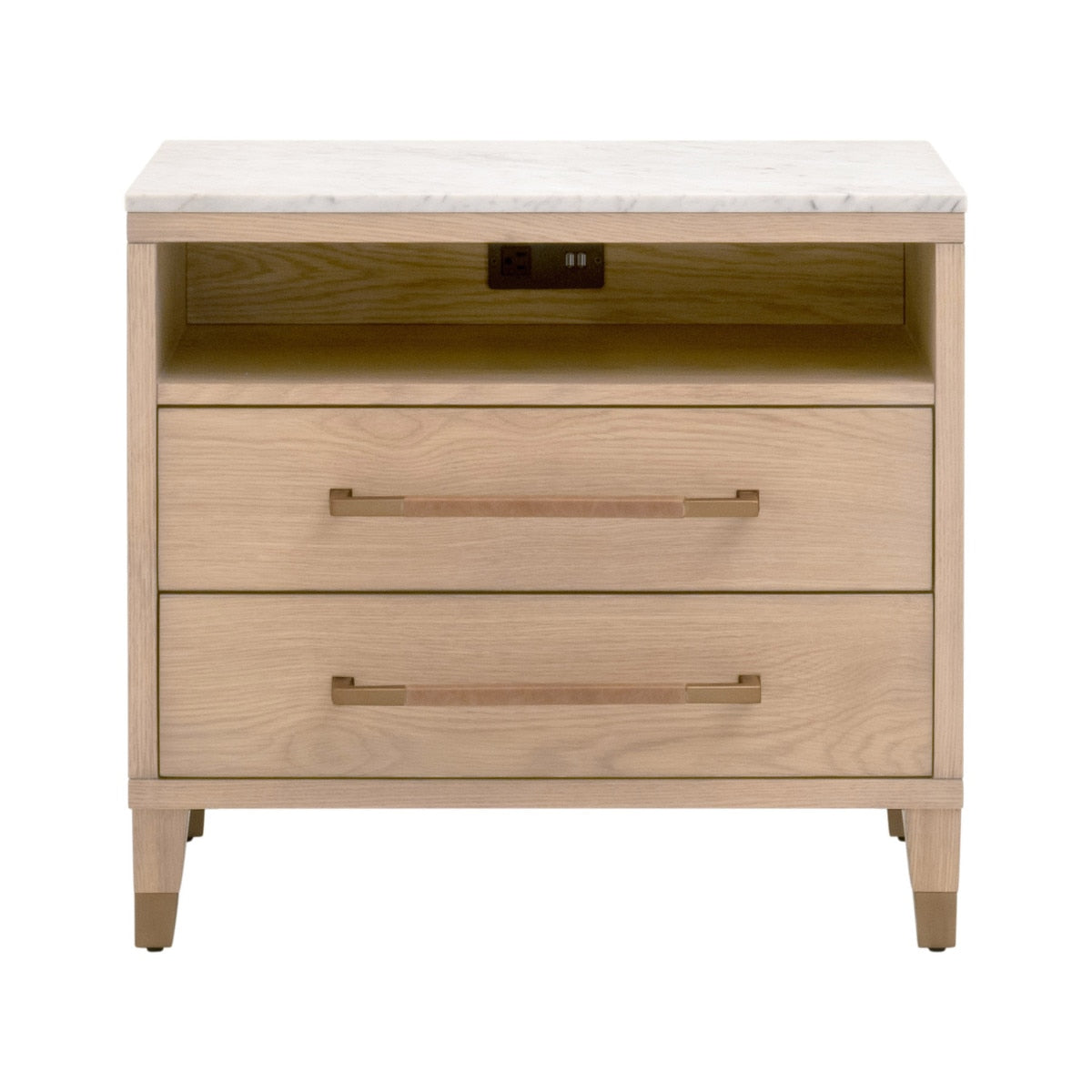 Cambria 2-Drawer Nightstand | Natural Oak