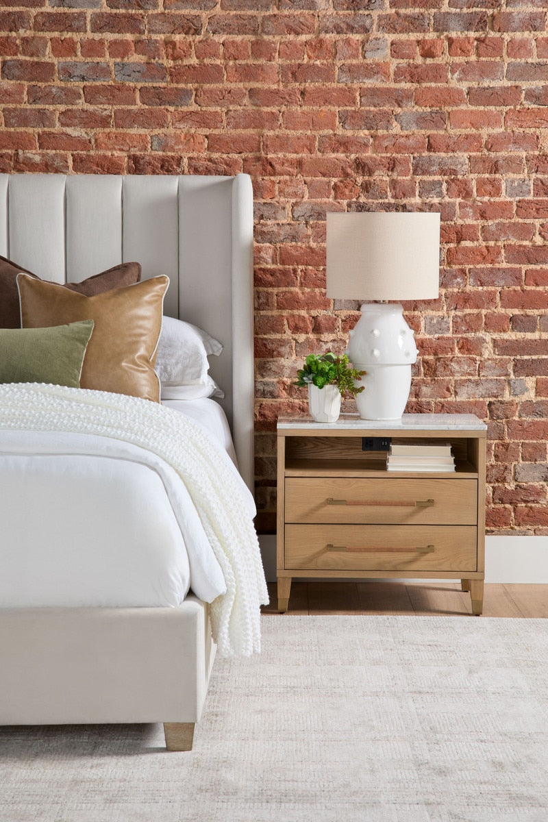Cambria 2-Drawer Nightstand | Natural Oak