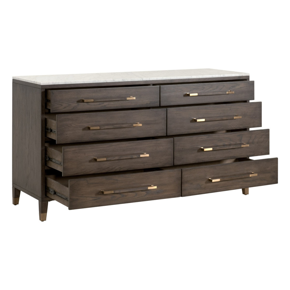 Cambria 8-Drawer Double Dresser | Dutch Brown Oak