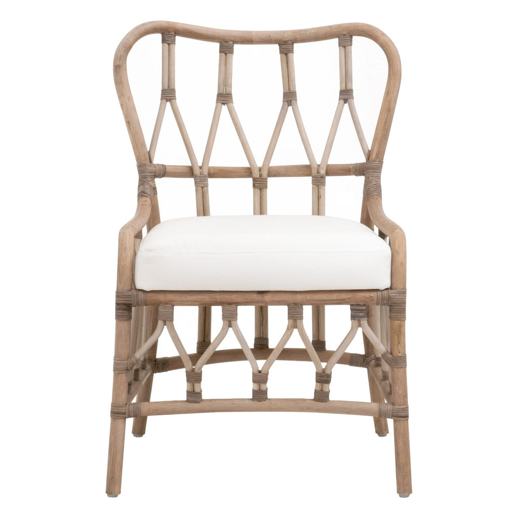 Caprice Dining Chair, Set of 2 | Matte Gray Rattan