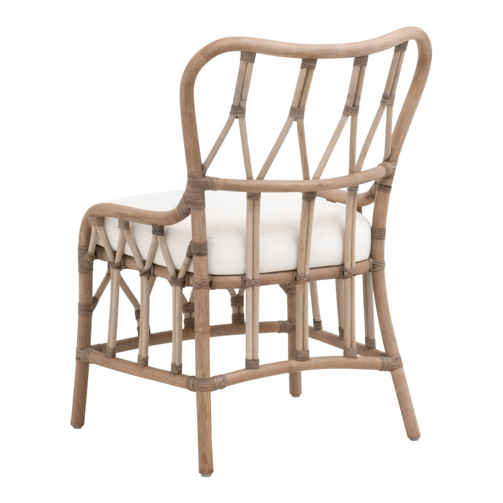 Caprice Dining Chair, Set of 2 | Matte Gray Rattan
