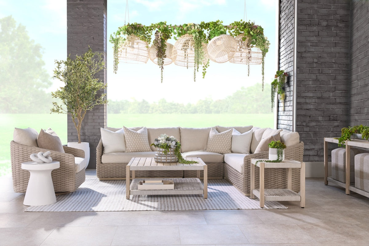 Caspian Outdoor Modular Right Facing 1-Arm Sofa