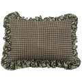 Catania Coco with Bari Olive Ruffle Pillow