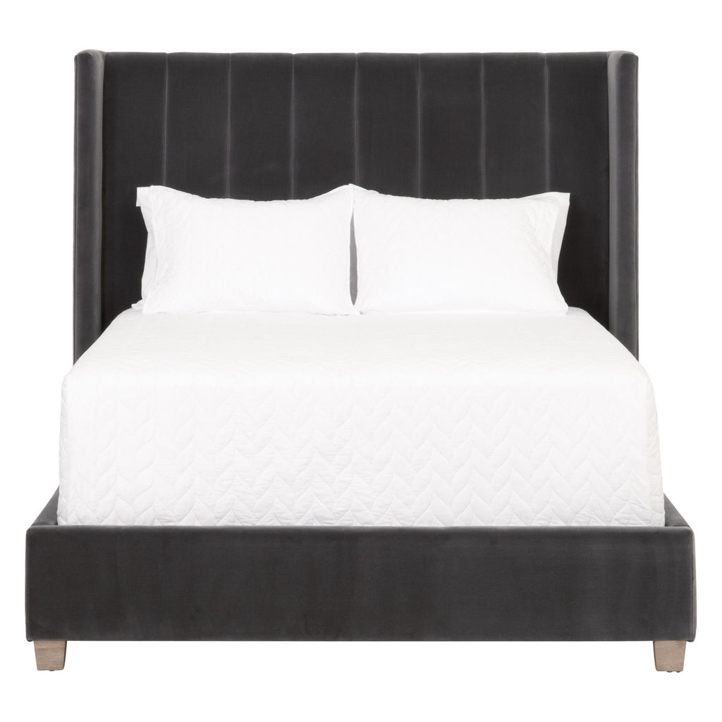 Chandler Queen Bed | Dark Dove Velvet