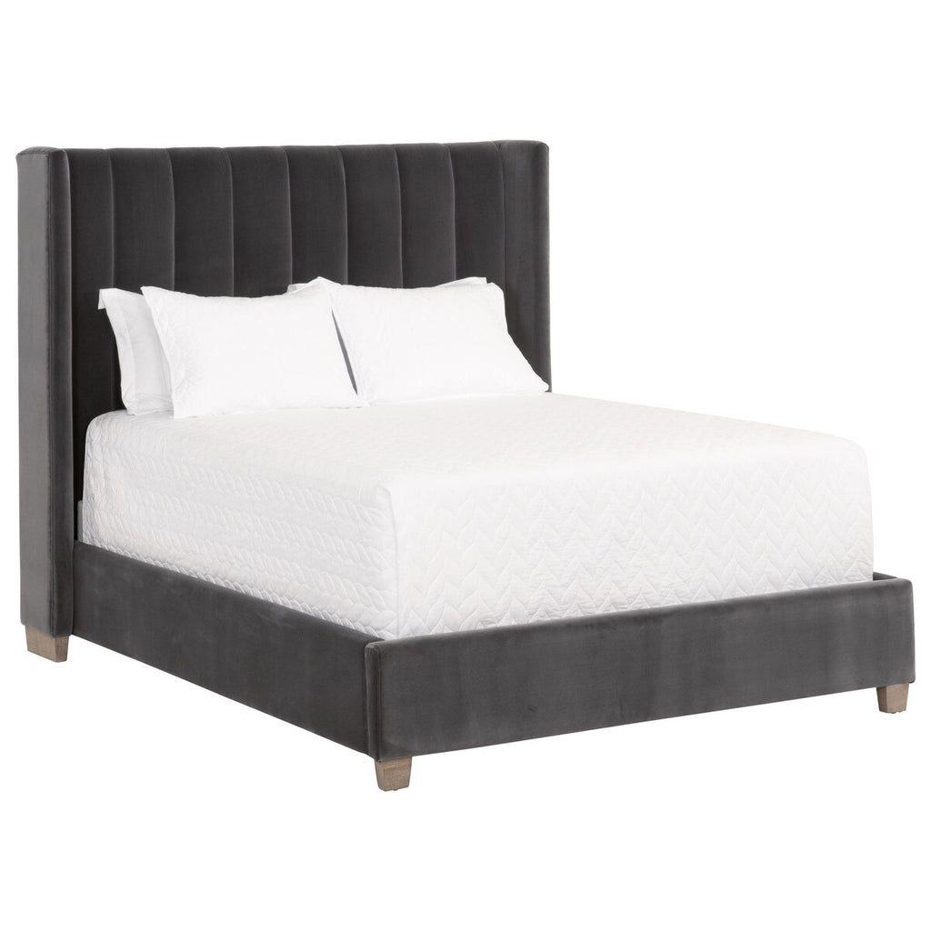 Chandler Queen Bed | Dark Dove Velvet