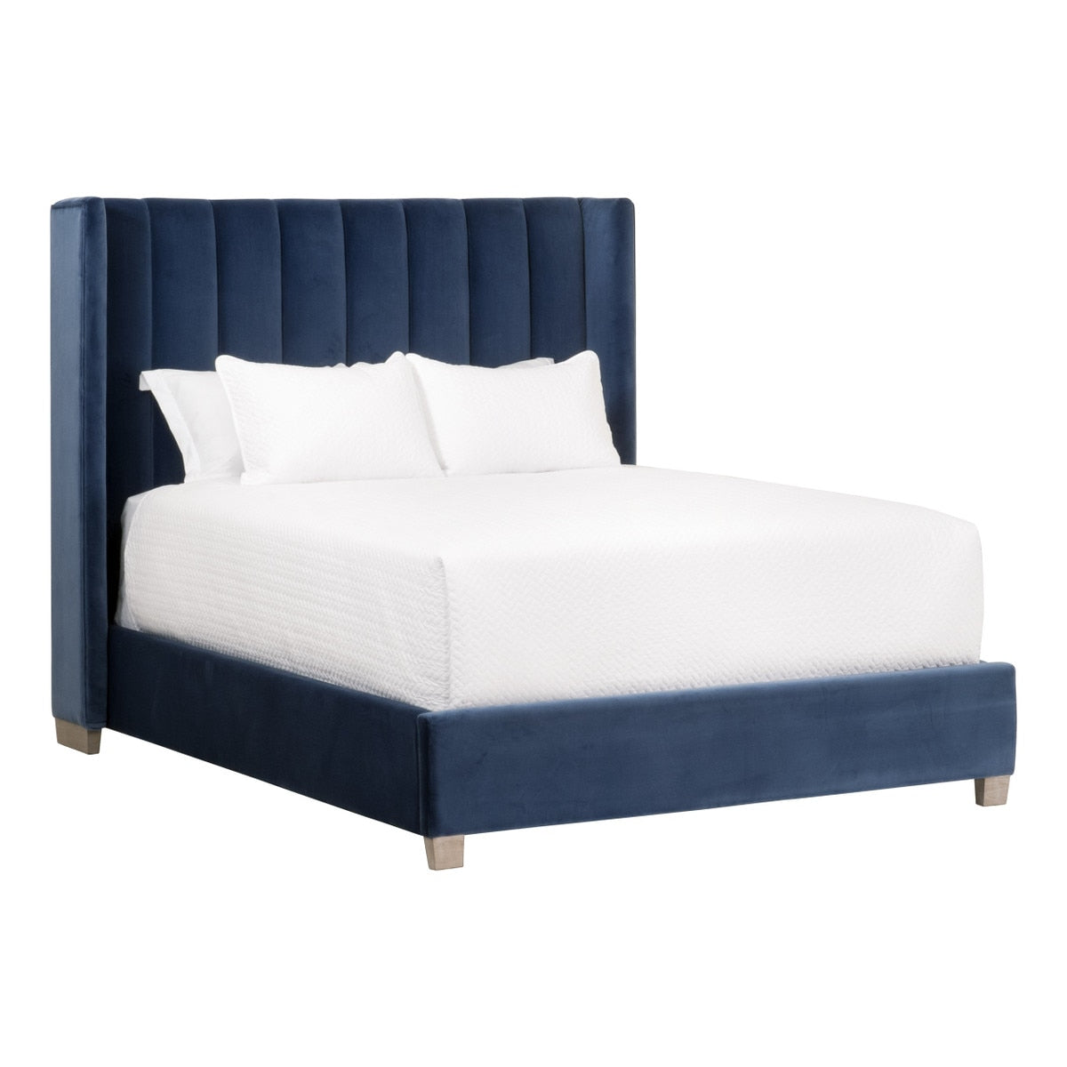 Chandler Queen Bed | Denim Velvet