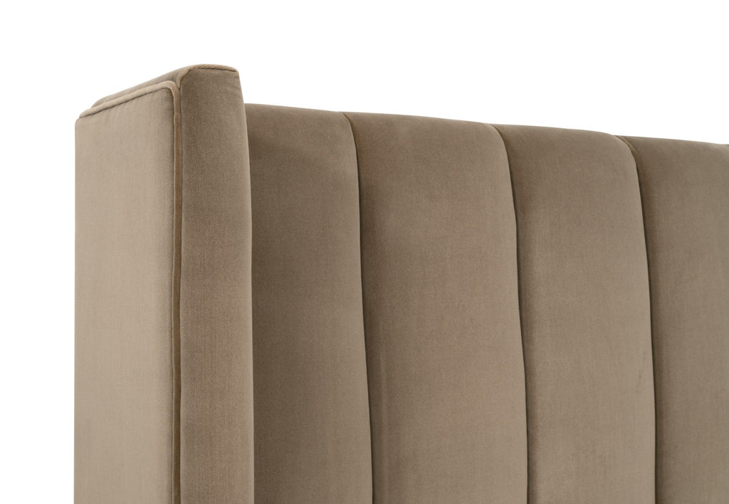 Chandler Cal King Bed | Caramel Velvet