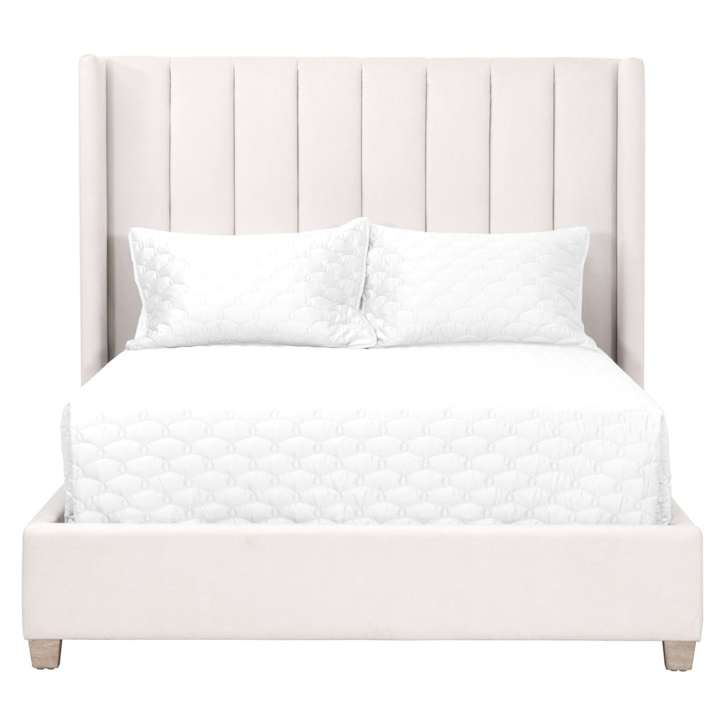 Chandler Cal King Bed | Cream Velvet