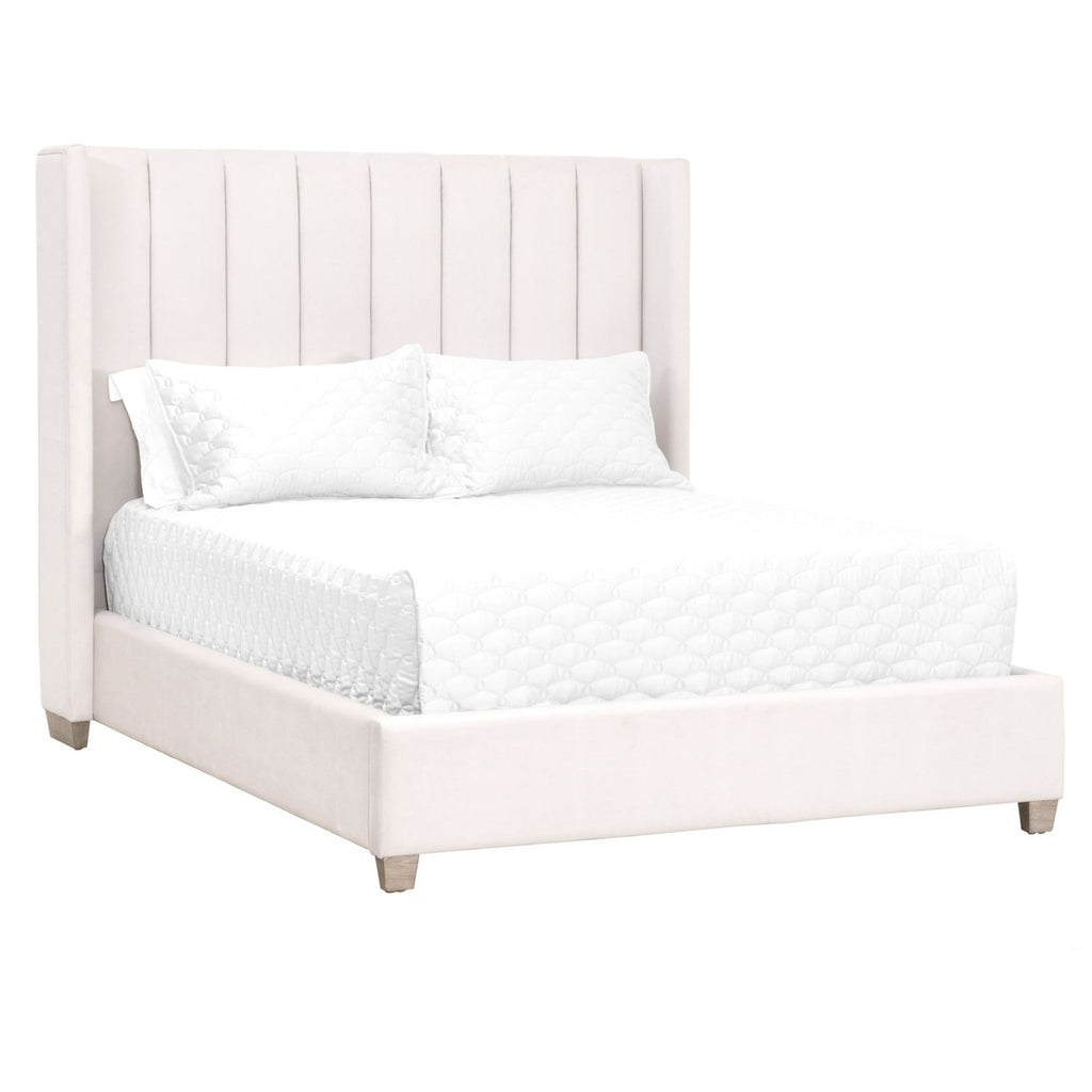 Chandler Queen Bed | Cream Velvet